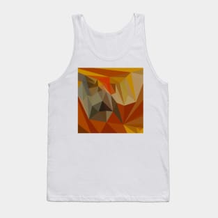 Mahogany Brown Abstract Low Polygon Background Tank Top